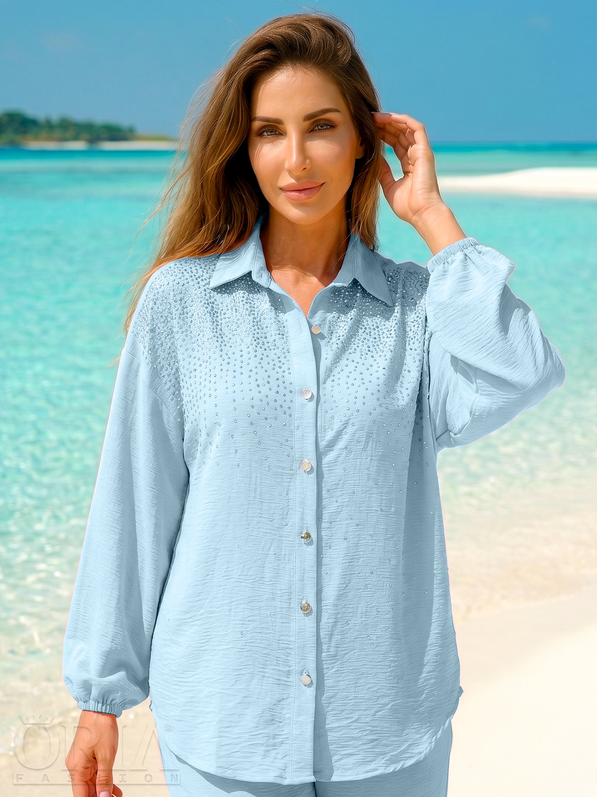 Starry Lines Suit - Baby Blue