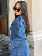 Blue Urban Trench Coat - Deep Blue