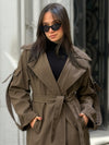 City Vibes Trench Coat - Brown
