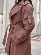 City Vibes Trench Coat - RoseGold