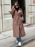City Vibes Trench Coat - RoseGold