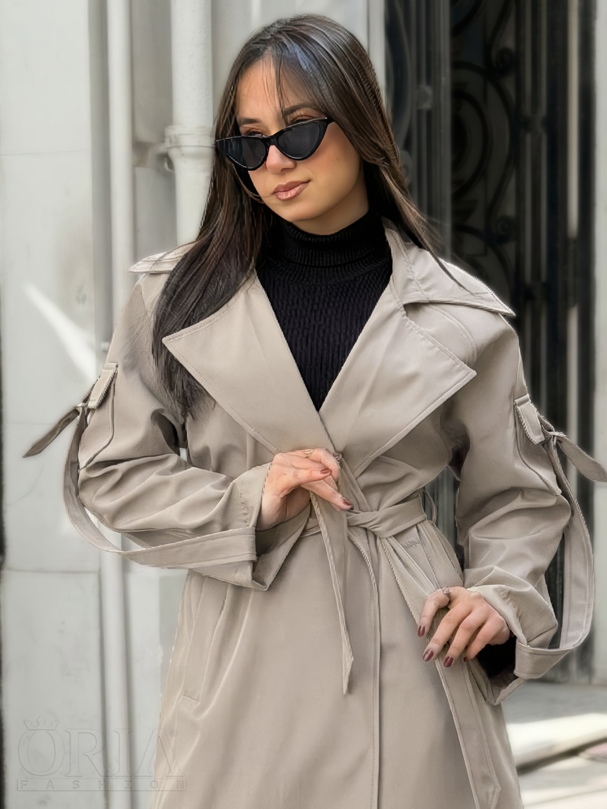 City Vibes Trench Coat - Beige