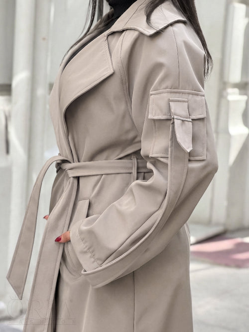 City Vibes Trench Coat - Beige