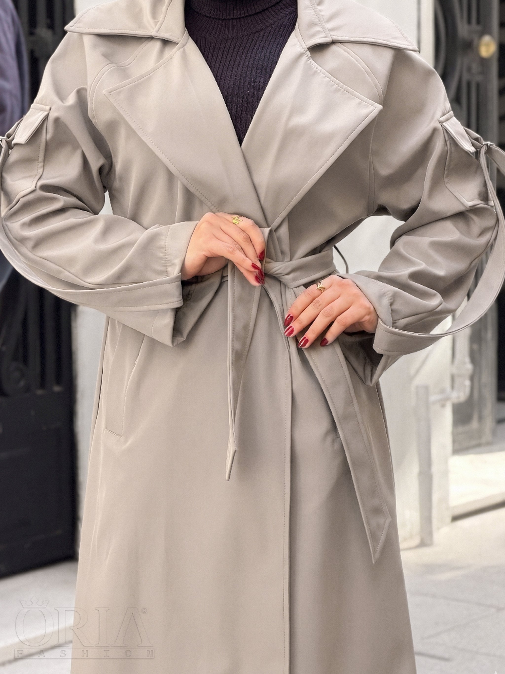 City Vibes Trench Coat - Beige