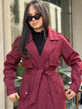 West Wind Trench Coat - Burgundy