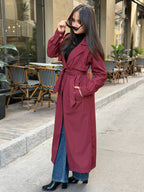 West Wind Trench Coat - Burgundy