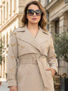 Butterflies Trench Coat - Beige