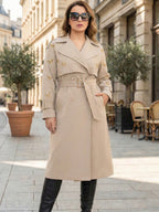 Butterflies Trench Coat - Beige