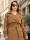 Butterflies Trench Coat - Camel
