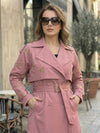 Butterflies Trench Coat - Pink
