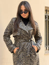 Prime Leopard Trench coat - Olive Green